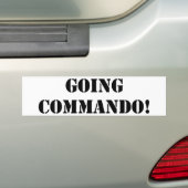 Going Commando Bumpersticker (Op auto)