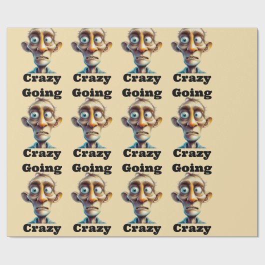 Going Crazy Wrapping Paper Cadeaupapier (Vlak)