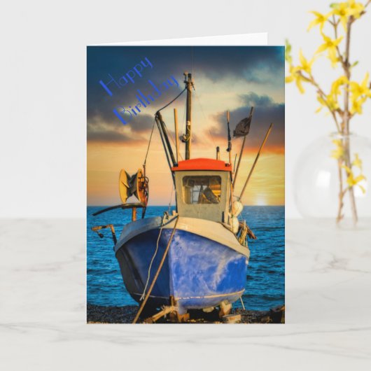 Going Fishin' Kaart (Gele Bloem)