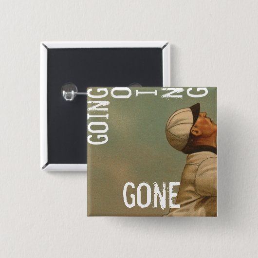 Going Gone Vierkante Button 5,1 Cm (Voorkant /achterkant)