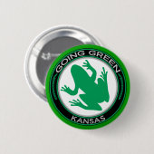 Going Green Kansas Frog Ronde Button 5,7 Cm (Voorkant /achterkant)