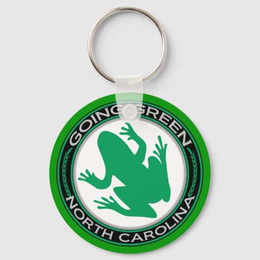 Going Green North Carolina Frog Sleutelhanger (Voorkant)