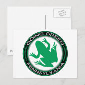 Going Green Pennsylvania Frog Briefkaart (Voorkant / Achterkant)