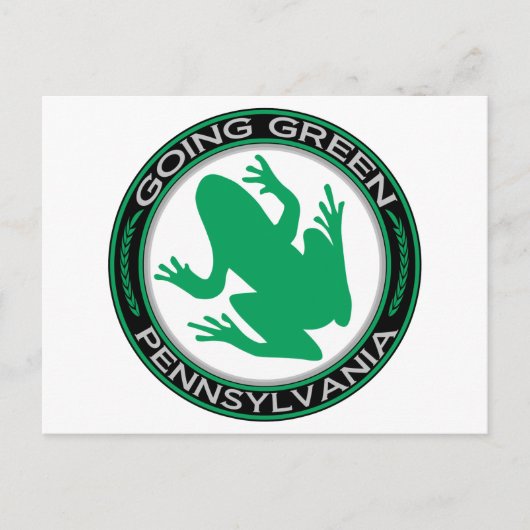Going Green Pennsylvania Frog Briefkaart (Voorkant)