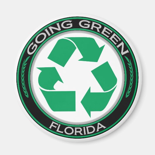 Going Green Recyclen Florida Magneet (Voorkant)