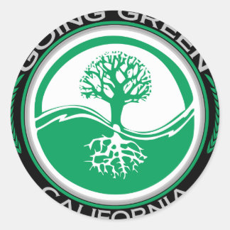 Going Green Tree Californië Ronde Sticker