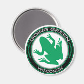 Going Green Wisconsin Frog Magneet (Voorkant / Achterkant)