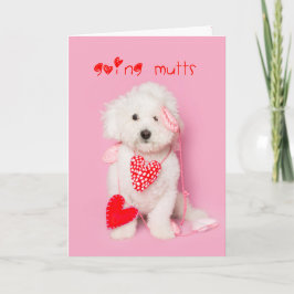 Going Mutts witte puppy valentijn Feestdagen Kaart