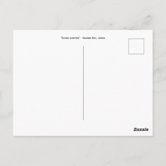 'Going Surfing' - Sagami Bay, Japan Briefkaart (Achterkant)