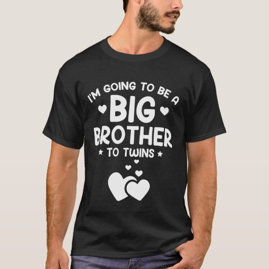 Going To Be a Big Brother To Twins Promoted New Bi T-shirt (Voorkant)