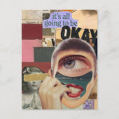 Going to Be Okay Surreal Mixed Media Collage Briefkaart (Voorkant)