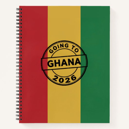 Going to Ghana 2026 Notebook Notitieboek (Voorkant)
