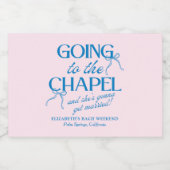 Going to the Chapel Bachelorette Weekend Sparkling Wijnetiket (Enkel label)