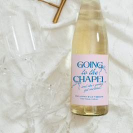 Going to the Chapel Bachelorette Weekend Wijn Etiket