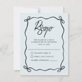 Going to the Chapel Coquette Bow Wedding RSVP Kaartje (Voorkant)