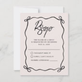 Going to the Chapel Coquette Bow Wedding RSVP Kaartje (Voorkant)