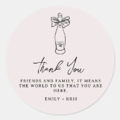 Going to the Chapel Coquette Wedding Favor Ronde Sticker (Voorkant)