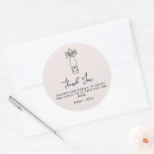 Going to the Chapel Coquette Wedding Favor Ronde Sticker (Envelop)
