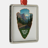 Going To The Sun Road Glacier NP Arrowhead Metalen Ornament (Rechts)