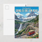 Going-to-the-Sun Road Montana Briefkaart (Voorkant / Achterkant)