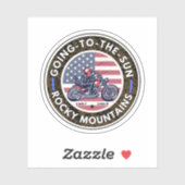 Going-to-the-Sun Road montana motorreis Sticker (Vel)