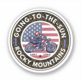 Going-to-the-Sun Road montana motorreis Sticker