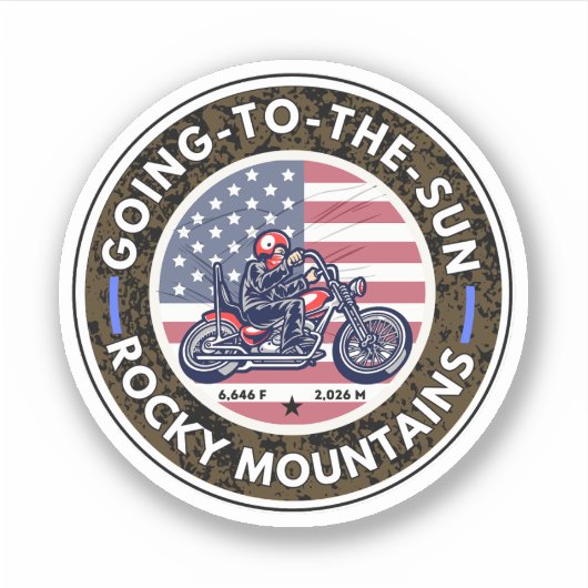 Going-to-the-Sun Road montana motorreis Sticker (Voorkant)
