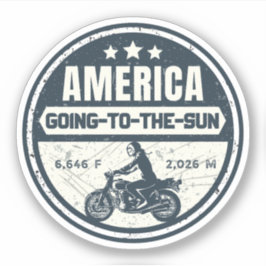 Going-to-the-Sun Road montana motorreis Sticker