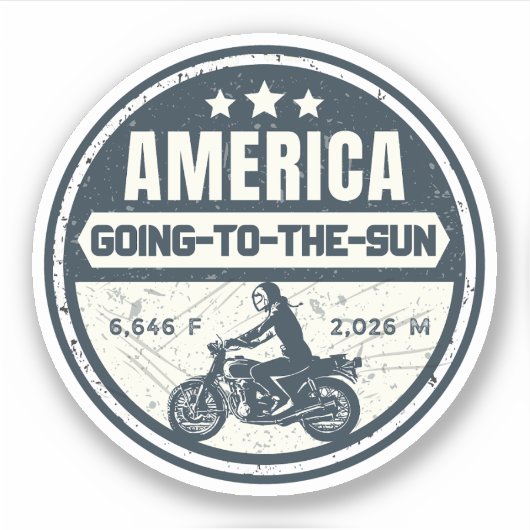 Going-to-the-Sun Road montana motorreis Sticker (Voorkant)