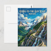 Going-to-the-Sun Road VS Briefkaart (Voorkant / Achterkant)
