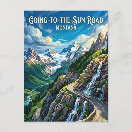 Going-to-the-Sun Road VS Briefkaart (Voorkant)