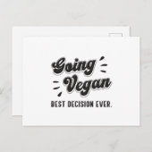 Going Veganisme Groenten Dieren Grappig cadeau Briefkaart (Voorkant / Achterkant)