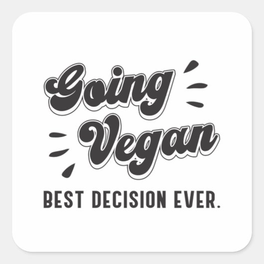 Going Veganisme Groenten Dieren Grappig cadeau Vierkante Sticker (Voorkant)