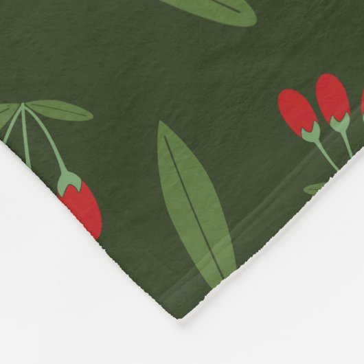 Goji-bessen Fleece Deken (Hoek)