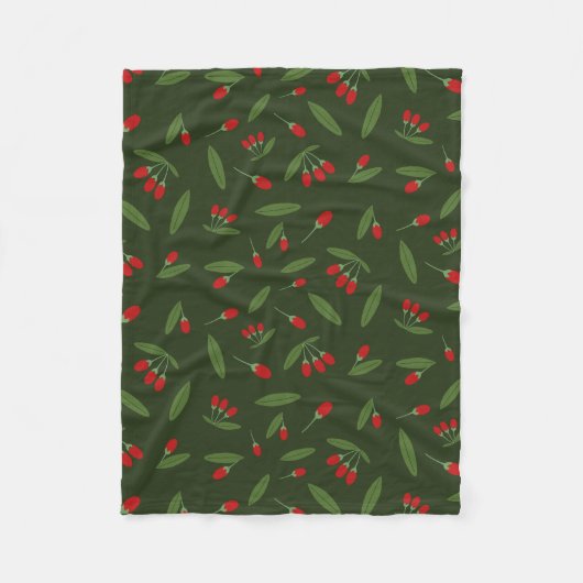 Goji-bessen Fleece Deken (Voorkant)