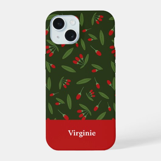 Goji-patroon iPhone 15 Case (Achterkant)