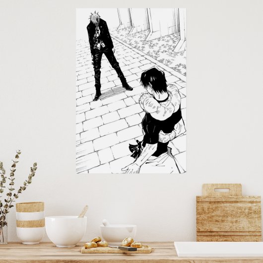 Gojo confronteert Toji Jujutsu Kaisen Manga Panel Poster (Keuken)
