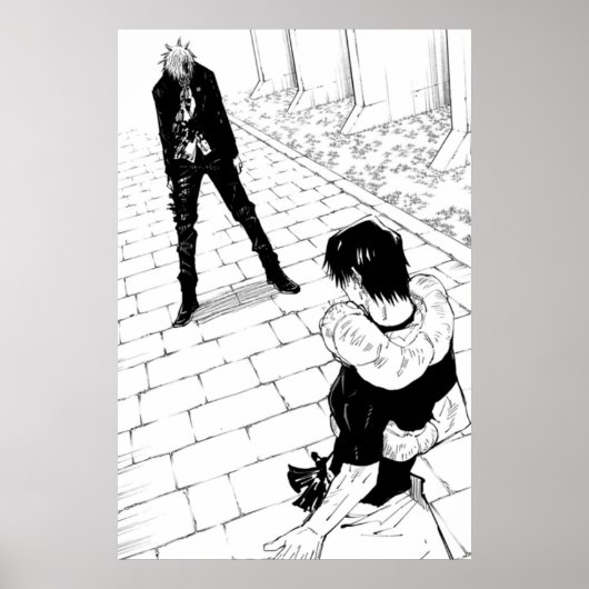 Gojo confronteert Toji Jujutsu Kaisen Manga Panel Poster (Voorkant)