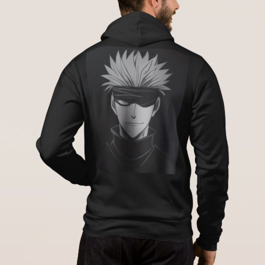 “Gojo Satoru Streetwear hoodies – Black Anime Tee (Achterkant)