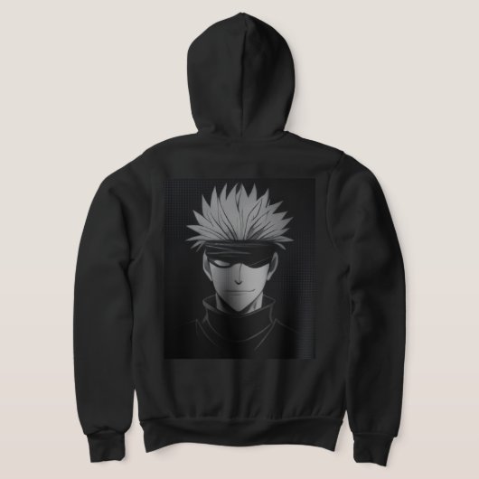 “Gojo Satoru Streetwear hoodies – Black Anime Tee  (Laag Achter)