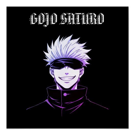 Gojo Saturo Anime Perfect Poster (Voorkant)