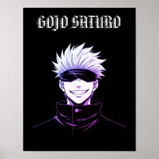Gojo Saturo Anime  Poster