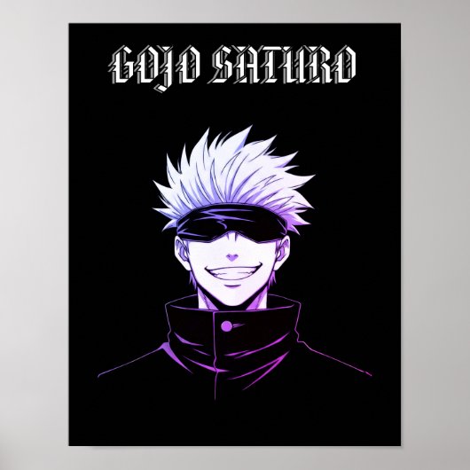 Gojo Saturo Anime Poster (Voorkant)
