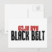 Goju Ryu Black Belt Briefkaart (Voorkant / Achterkant)