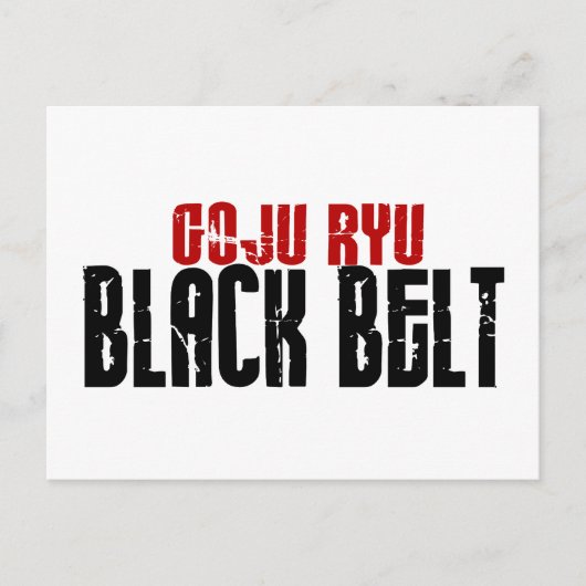 Goju Ryu Black Belt Briefkaart (Voorkant)