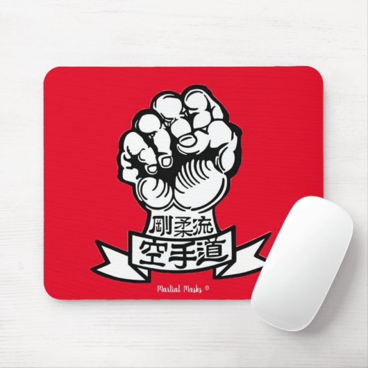 Goju Ryu Fist logo Muismat (Met muis)