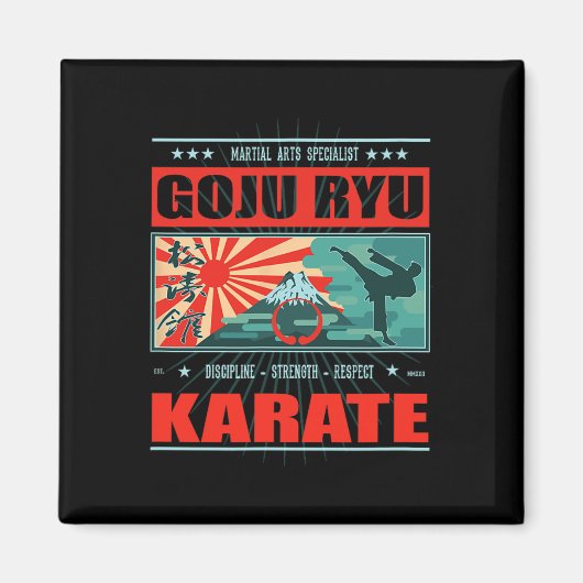 Goju Ryu Karate Kanji Magneet (Voorkant)