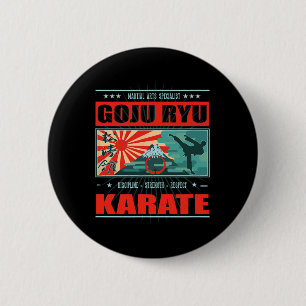 Goju Ryu Karate Kanji Ronde Button 5,7 Cm