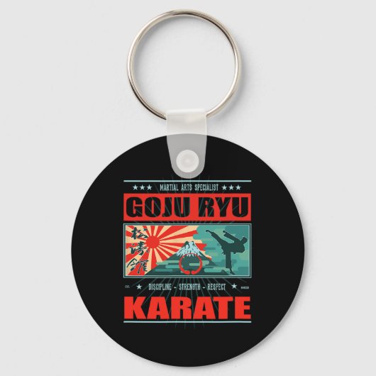 Goju Ryu Karate Kanji Sleutelhanger (Voorkant)