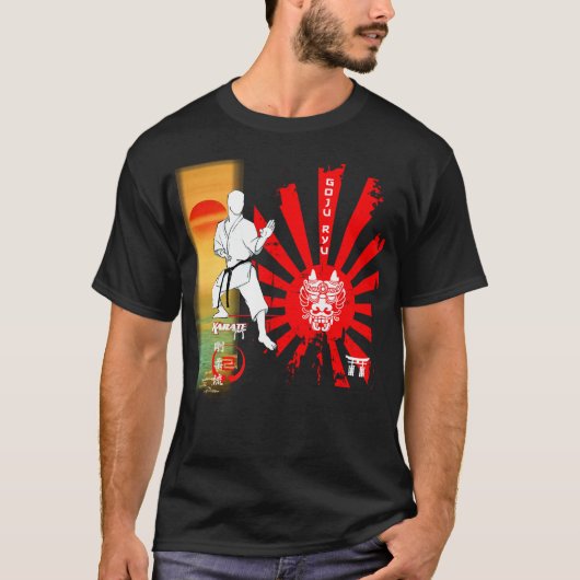 Goju Ryu Karate Red Mist Samurai T-Shirt (Voorkant)